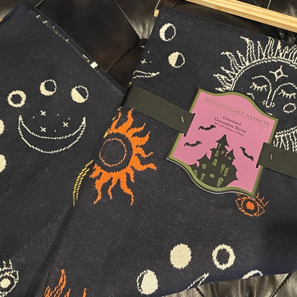 MOONLIGHT MANOR NWT Oversized Decorative Halloween Celestial Throw 🌞🧿🌙 - Picture 3 of 11